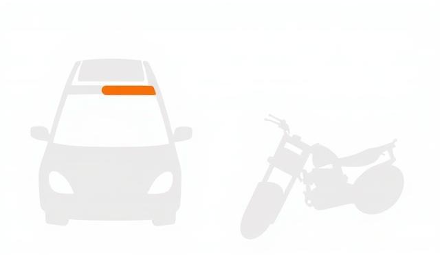 Diagramm zur korrekten Platzierung der Klebevignette am Auto und Motorrad